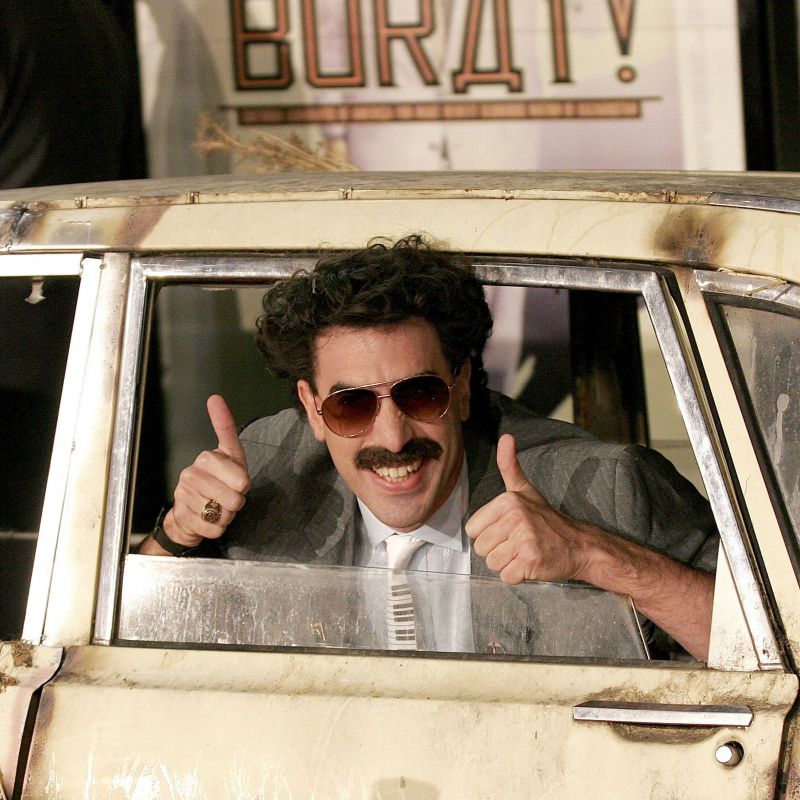 Ένας πίνακας του Banksy για ένα μουστάκι του Borat