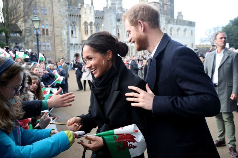 meghan markle black coat prince harry 1