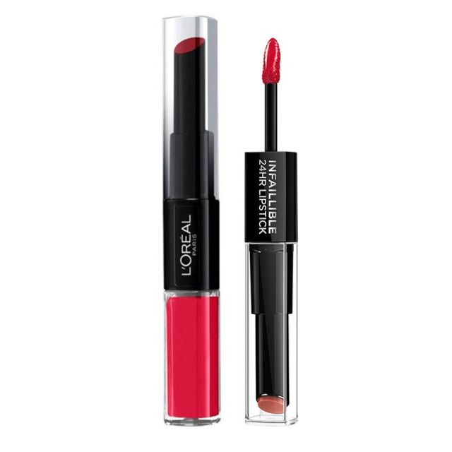 L Oreal Parie Infallible 2 Steps Lipstick στην απόχρωση Cerise