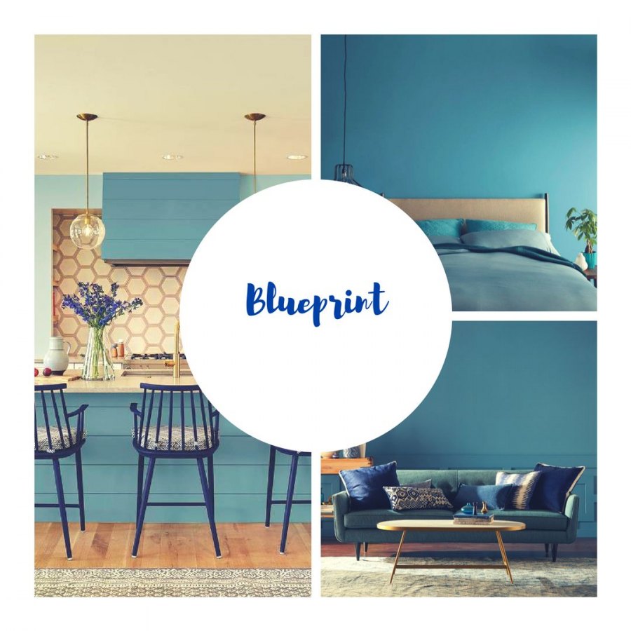 Teal Circle Photo Grid Plain Collage Instagram Post 1