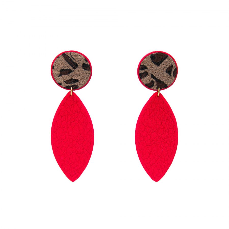LimeLight by Katerina Sfinari leopard animal print stud earrings
