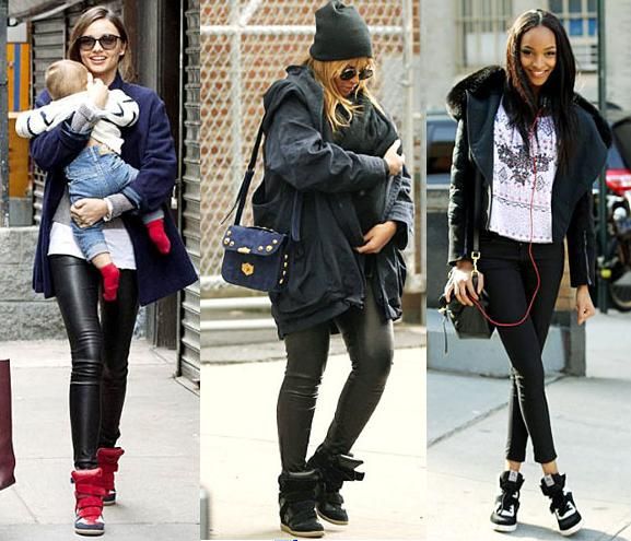 Miranda-Kerr-Beyonce-and-Jourdan-Dunn-with-a-collection-of-sneakers
