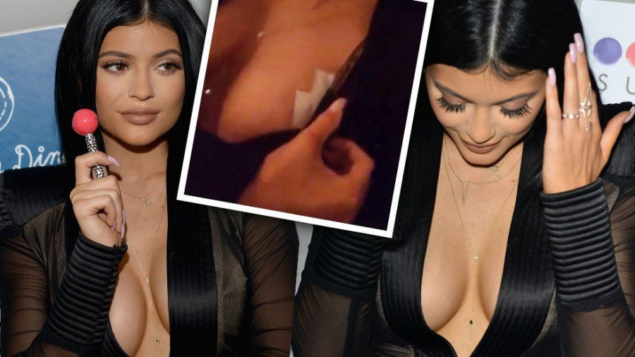 kylie-jenner-denies-breast-implants-boasts-tape-snapchat 23a88