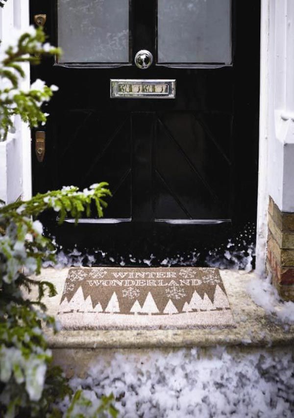 Winter Cottage Christmas Door Mat 8f011