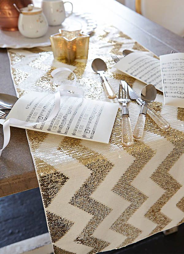 gold chevron runner 7cc7e