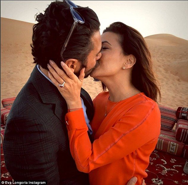 eva longoria engages photo dubai aafec