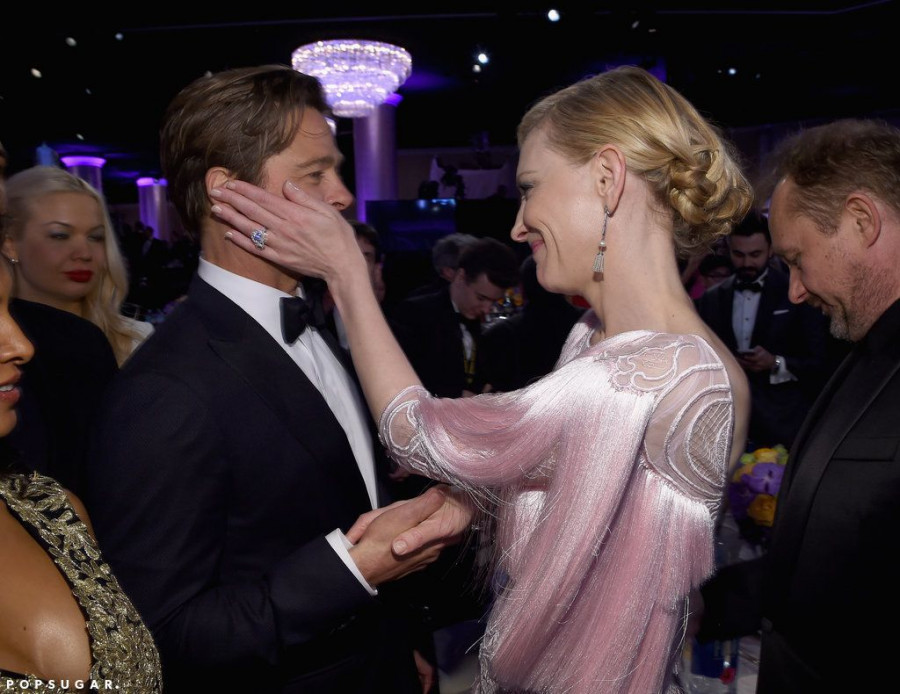 Cate Blanchett held Brad Pitt face her hands caught up after show 81ec3