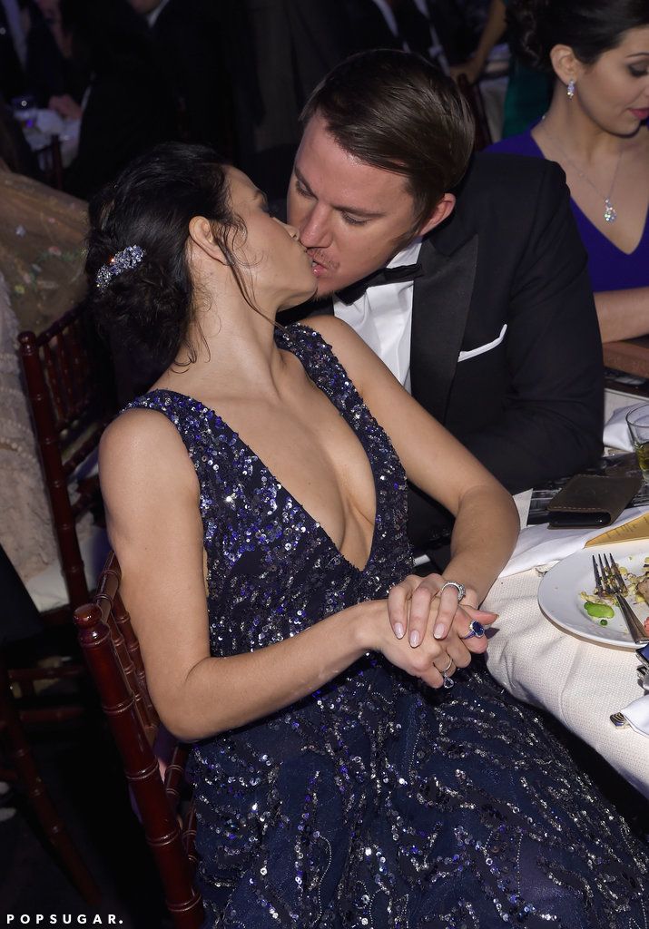 Channing Tatum Jenna Dewan Tatum shared sweet kiss seats d939e