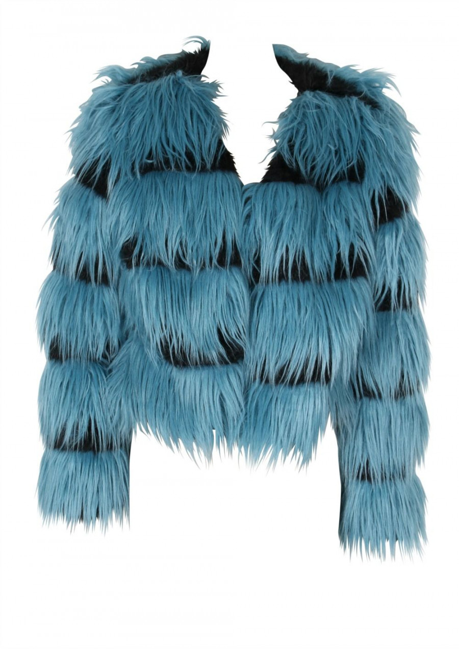 MINKPINK IN THE WILD CROP FUR COAT GREEN 13500 1 e0428