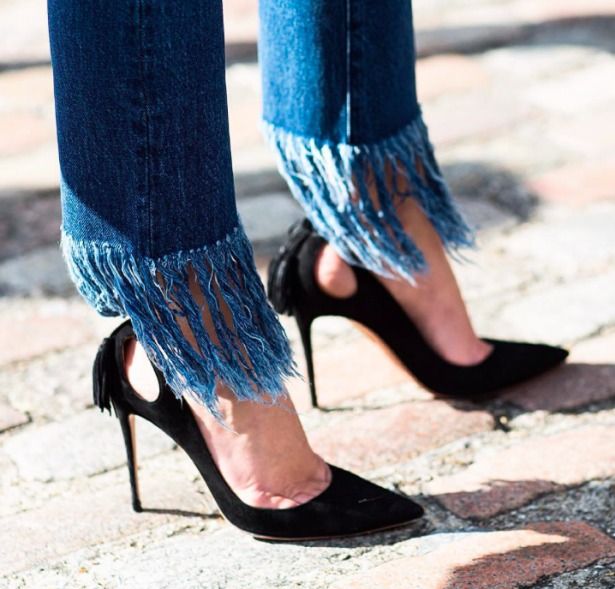 fringe hem denim jeans diy 3b794