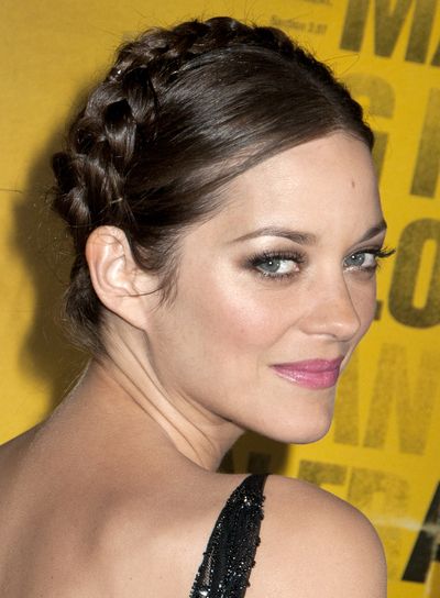marion cotillard updo braids and twists sophisticated brunette