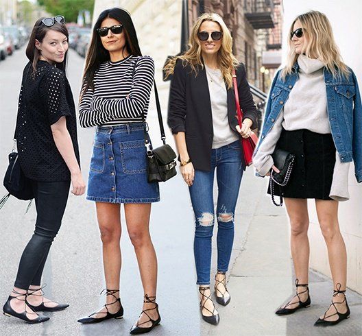 lace up flats outfits