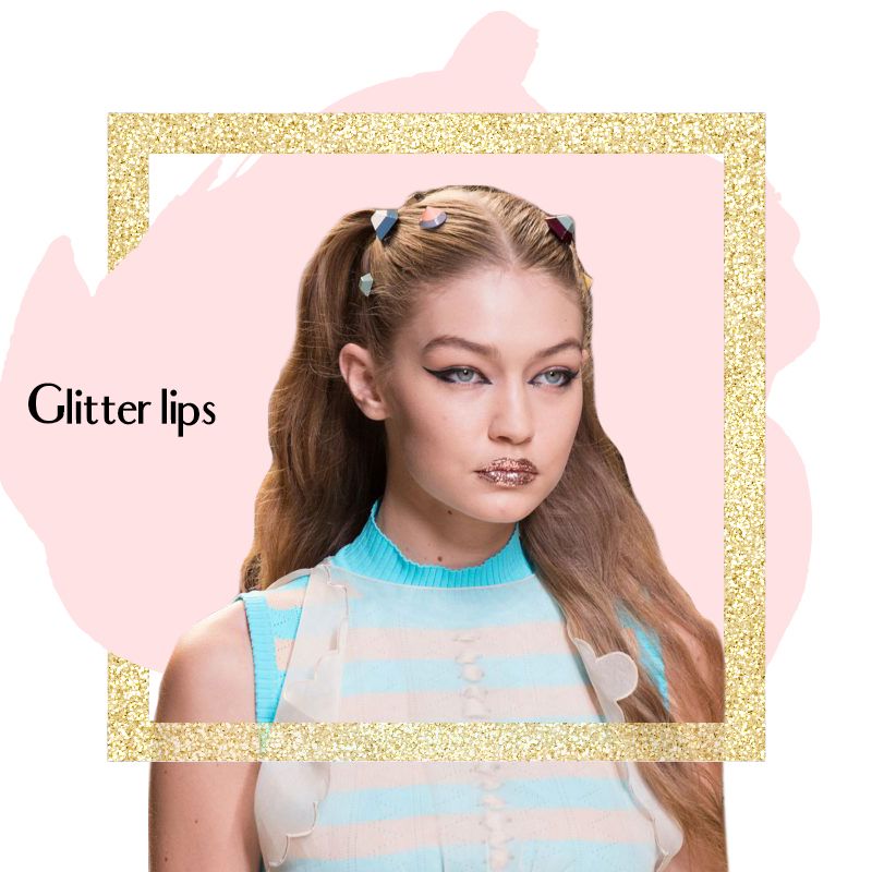 queen glitter lips