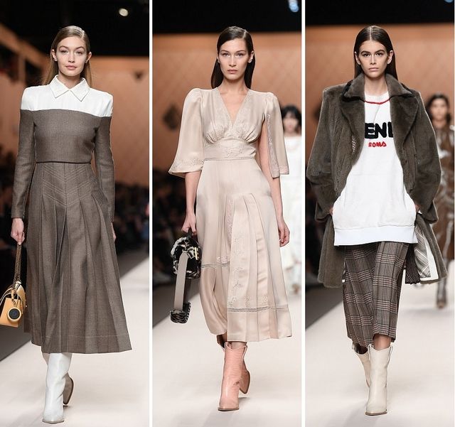 gigi bella kaia fendi fashion show