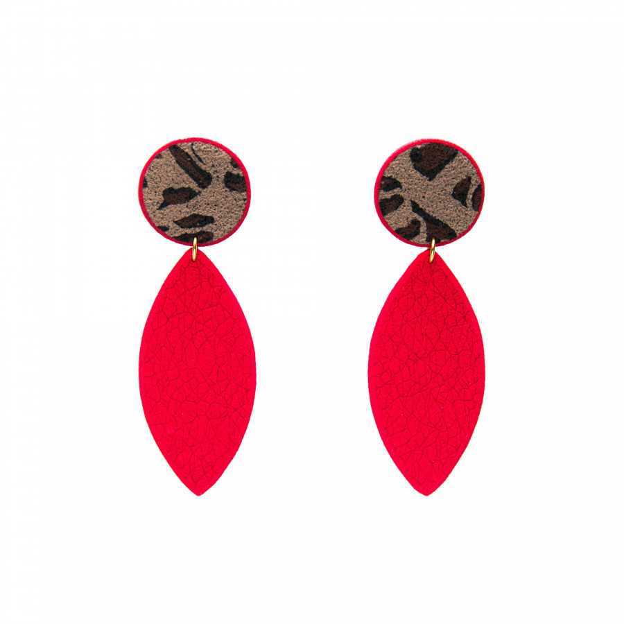 LimeLight by Katerina Sfinari leopard animal print stud earrings