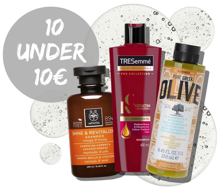 10 under 10€! 10 πραγματικά καλά σαμπουάν που δεν κοστίζουν ακριβά